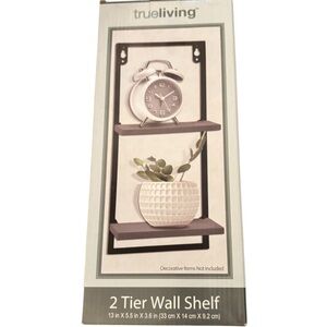 Brand‎ new in Box True Living Two Tier Wall Shelf 13”x5.5”x3.6”